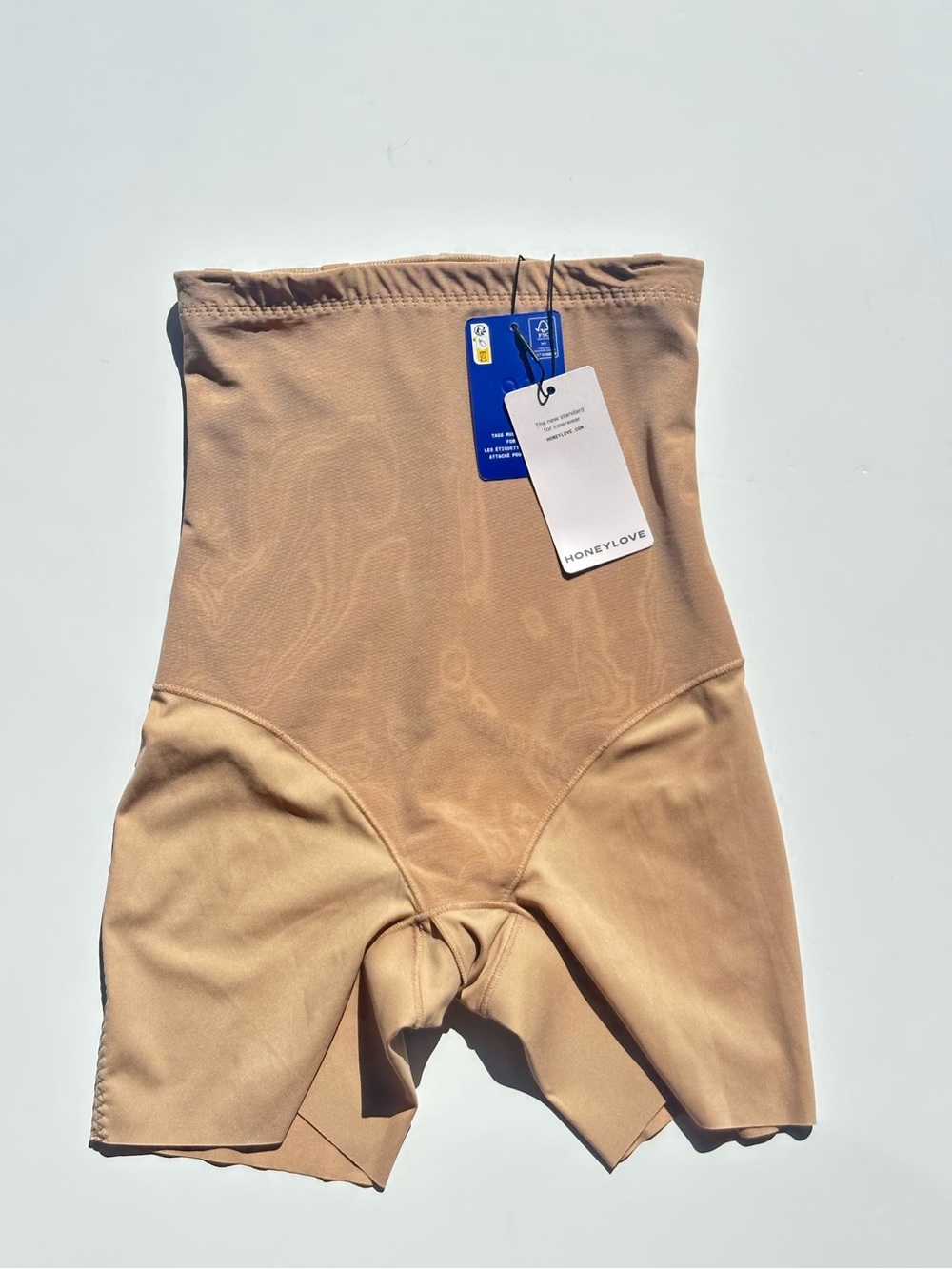 Honeylove High Waisted Shapewear Shorts Nude Sand Body Sculpting NWT Small
